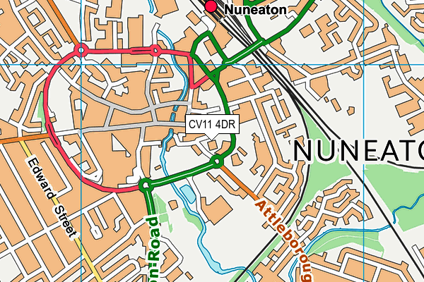 CV11 4DR map - OS VectorMap District (Ordnance Survey)