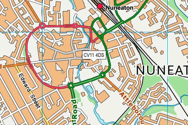 CV11 4DS map - OS VectorMap District (Ordnance Survey)