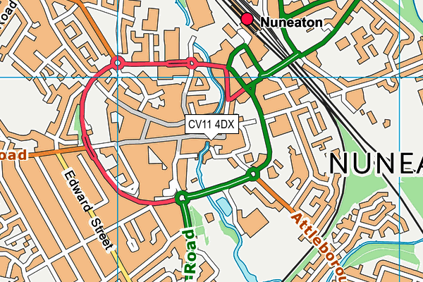 CV11 4DX map - OS VectorMap District (Ordnance Survey)