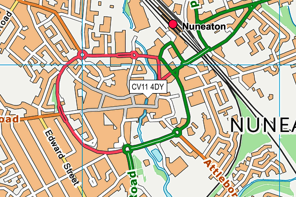 CV11 4DY map - OS VectorMap District (Ordnance Survey)