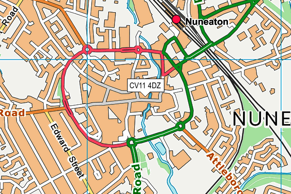 CV11 4DZ map - OS VectorMap District (Ordnance Survey)