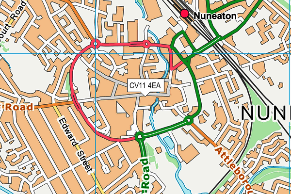 CV11 4EA map - OS VectorMap District (Ordnance Survey)