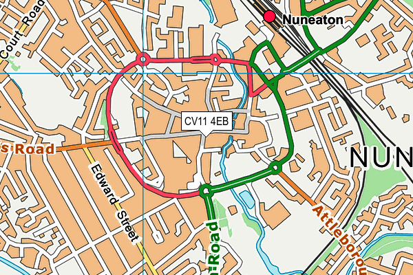 CV11 4EB map - OS VectorMap District (Ordnance Survey)