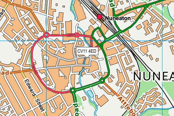 CV11 4ED map - OS VectorMap District (Ordnance Survey)