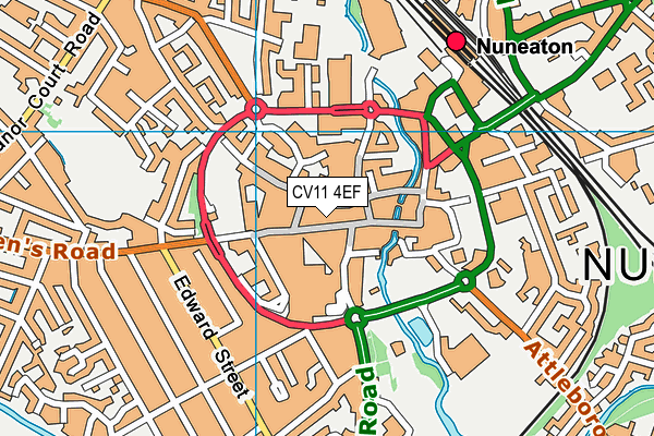 CV11 4EF map - OS VectorMap District (Ordnance Survey)