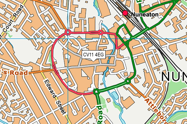 CV11 4EG map - OS VectorMap District (Ordnance Survey)