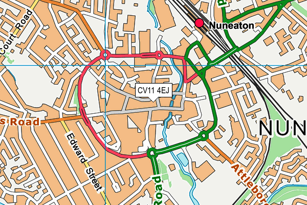 CV11 4EJ map - OS VectorMap District (Ordnance Survey)