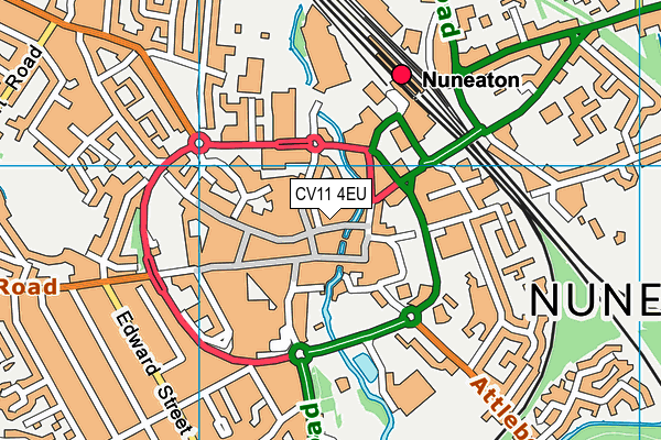 CV11 4EU map - OS VectorMap District (Ordnance Survey)