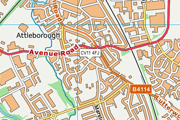 CV11 4FJ map - OS VectorMap District (Ordnance Survey)