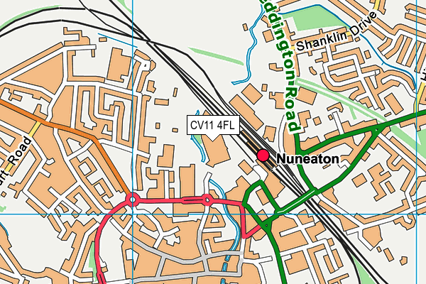 CV11 4FL map - OS VectorMap District (Ordnance Survey)