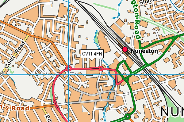 CV11 4FN map - OS VectorMap District (Ordnance Survey)