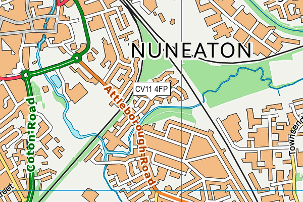 CV11 4FP map - OS VectorMap District (Ordnance Survey)