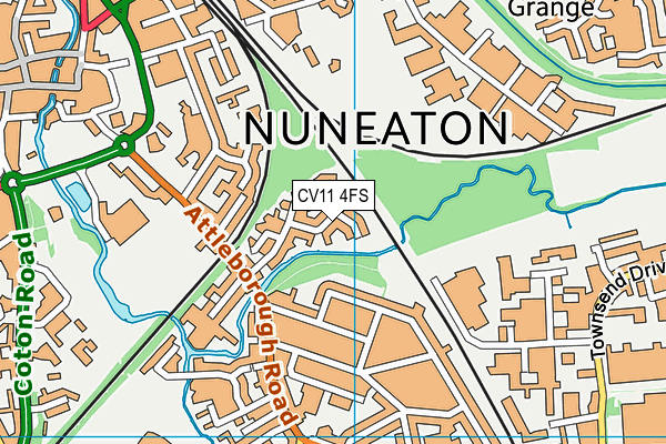 CV11 4FS map - OS VectorMap District (Ordnance Survey)