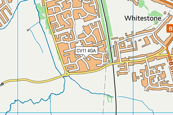 CV11 4GA map - OS VectorMap District (Ordnance Survey)