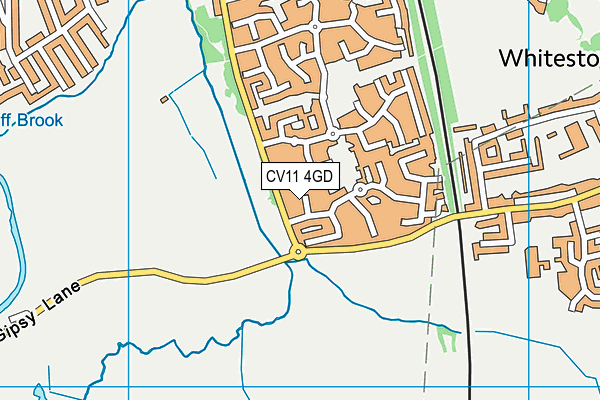 CV11 4GD map - OS VectorMap District (Ordnance Survey)