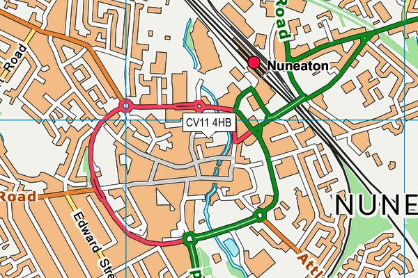 CV11 4HB map - OS VectorMap District (Ordnance Survey)