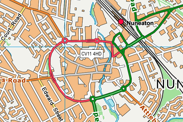 CV11 4HD map - OS VectorMap District (Ordnance Survey)