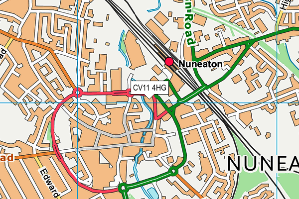 CV11 4HG map - OS VectorMap District (Ordnance Survey)