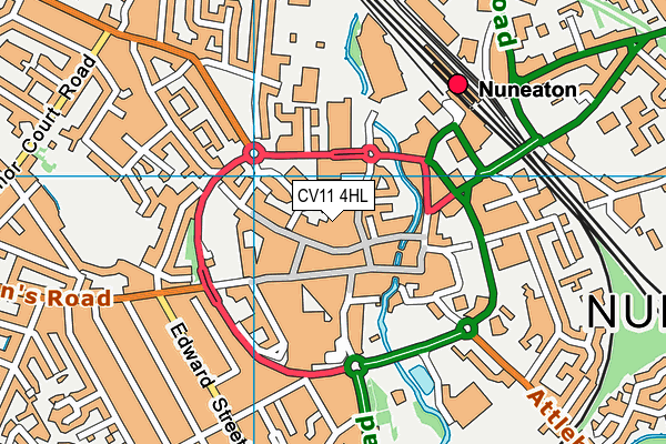 CV11 4HL map - OS VectorMap District (Ordnance Survey)