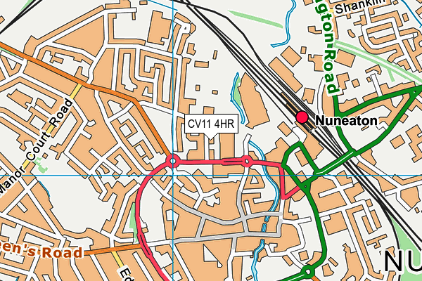 CV11 4HR map - OS VectorMap District (Ordnance Survey)