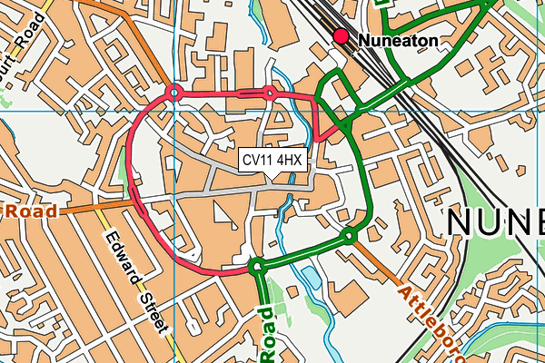 CV11 4HX map - OS VectorMap District (Ordnance Survey)