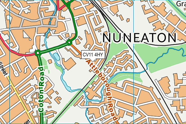 CV11 4HY map - OS VectorMap District (Ordnance Survey)