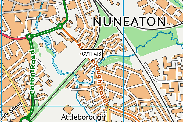 CV11 4JB map - OS VectorMap District (Ordnance Survey)