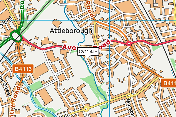 CV11 4JE map - OS VectorMap District (Ordnance Survey)