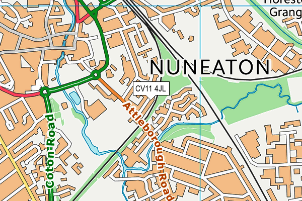 CV11 4JL map - OS VectorMap District (Ordnance Survey)