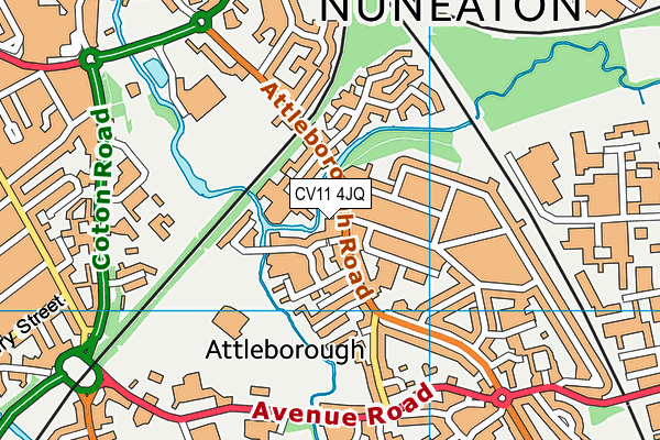 CV11 4JQ map - OS VectorMap District (Ordnance Survey)