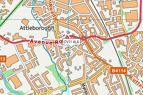 CV11 4LA map - OS VectorMap District (Ordnance Survey)