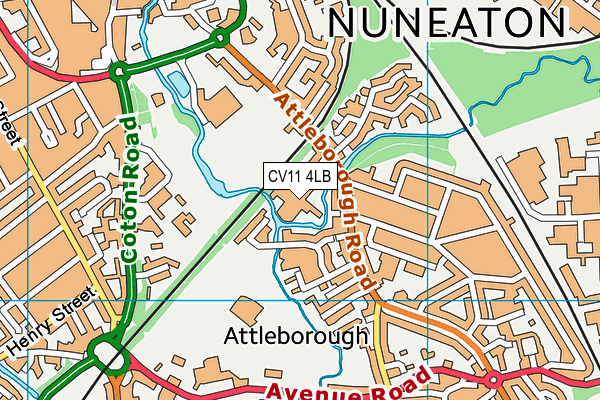 CV11 4LB map - OS VectorMap District (Ordnance Survey)