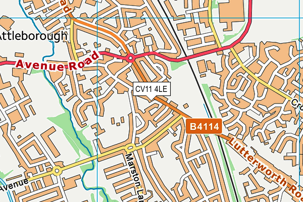 CV11 4LE map - OS VectorMap District (Ordnance Survey)