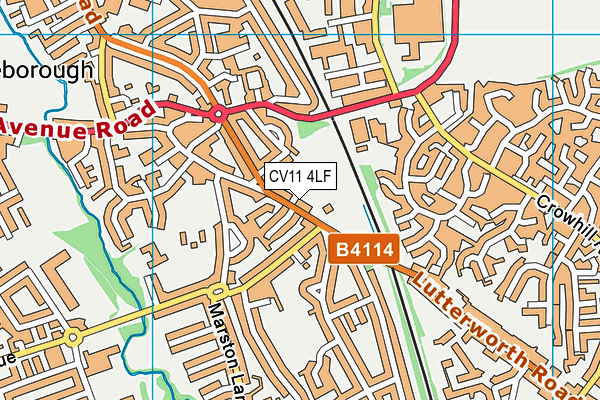 CV11 4LF map - OS VectorMap District (Ordnance Survey)