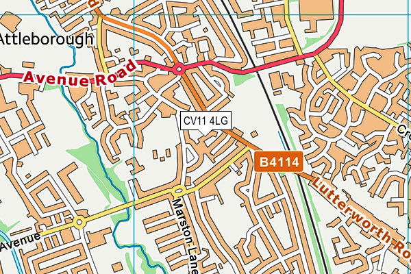 CV11 4LG map - OS VectorMap District (Ordnance Survey)