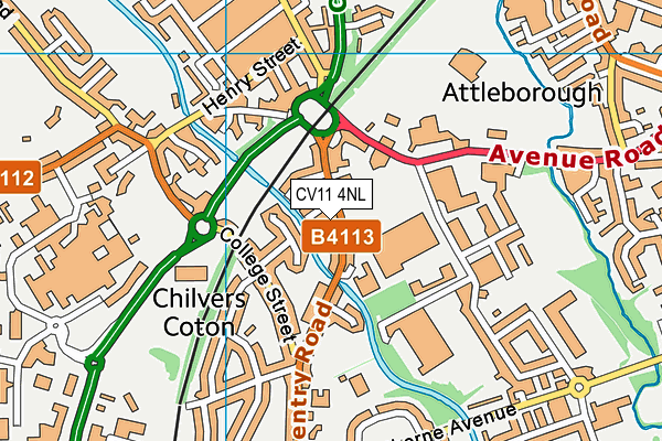 CV11 4NL map - OS VectorMap District (Ordnance Survey)