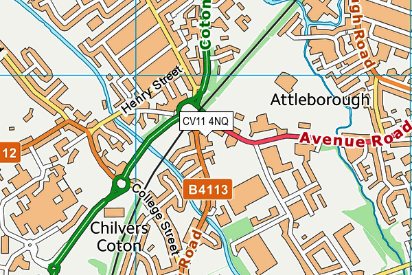 CV11 4NQ map - OS VectorMap District (Ordnance Survey)