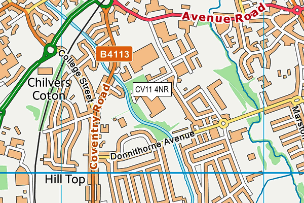 CV11 4NR map - OS VectorMap District (Ordnance Survey)