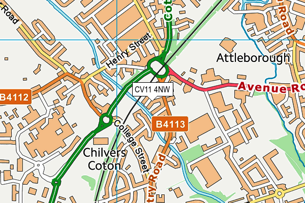 CV11 4NW map - OS VectorMap District (Ordnance Survey)