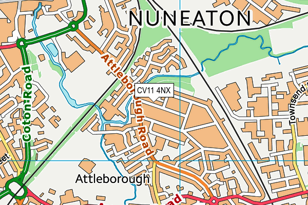 CV11 4NX map - OS VectorMap District (Ordnance Survey)