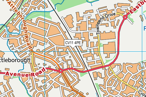 CV11 4PE map - OS VectorMap District (Ordnance Survey)