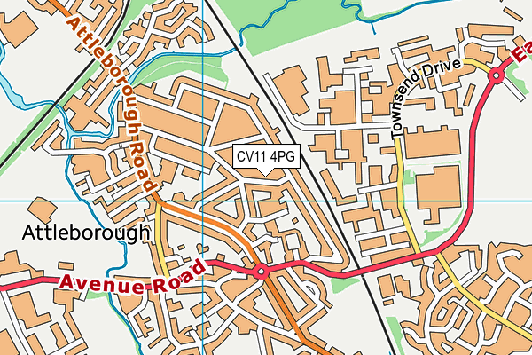 CV11 4PG map - OS VectorMap District (Ordnance Survey)