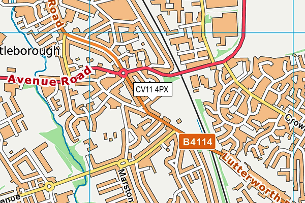 CV11 4PX map - OS VectorMap District (Ordnance Survey)