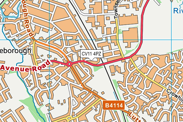 CV11 4PZ map - OS VectorMap District (Ordnance Survey)