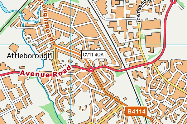 CV11 4QA map - OS VectorMap District (Ordnance Survey)