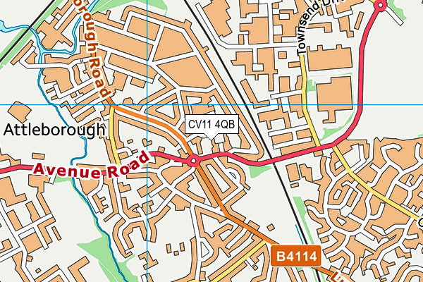 CV11 4QB map - OS VectorMap District (Ordnance Survey)