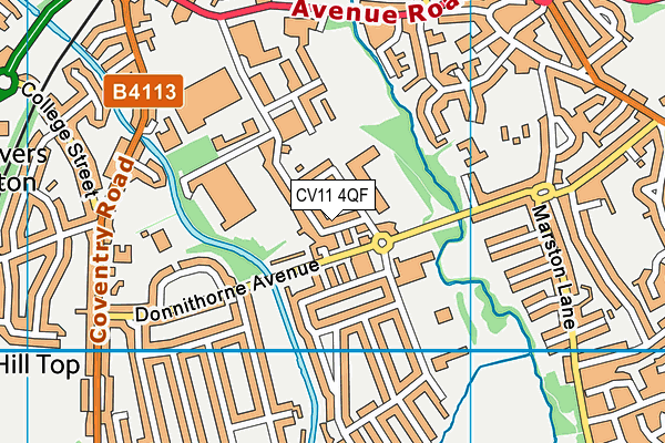 CV11 4QF map - OS VectorMap District (Ordnance Survey)