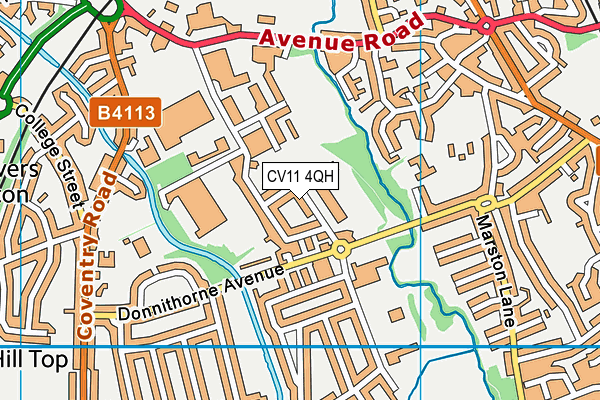 CV11 4QH map - OS VectorMap District (Ordnance Survey)