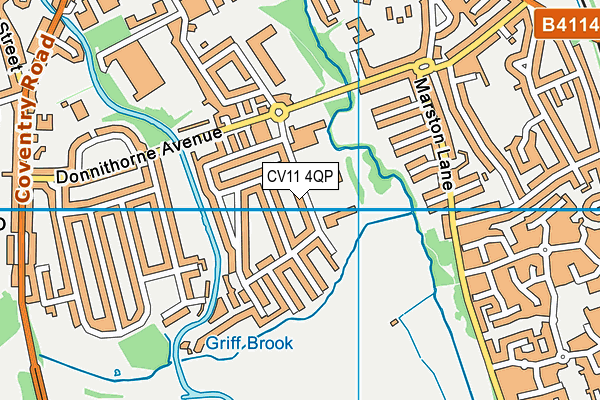 George Eliot Academy map (CV11 4QP) - OS VectorMap District (Ordnance Survey)