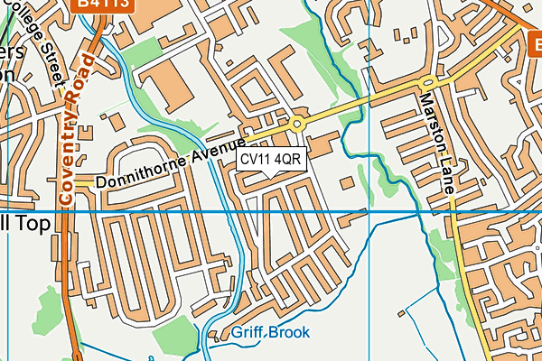 CV11 4QR map - OS VectorMap District (Ordnance Survey)